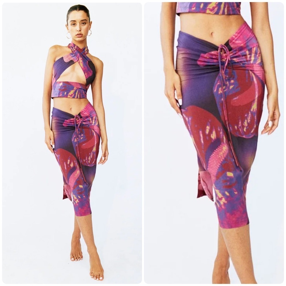 New! With Jean Purple and Pink Naomi Mesh Skirt ONLY! 💜 Medium